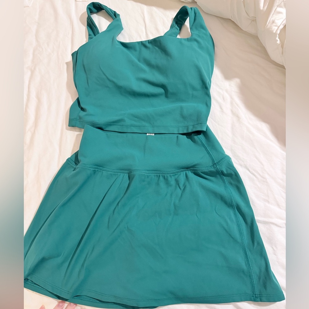 CRZ YOGA Teal Green skort set